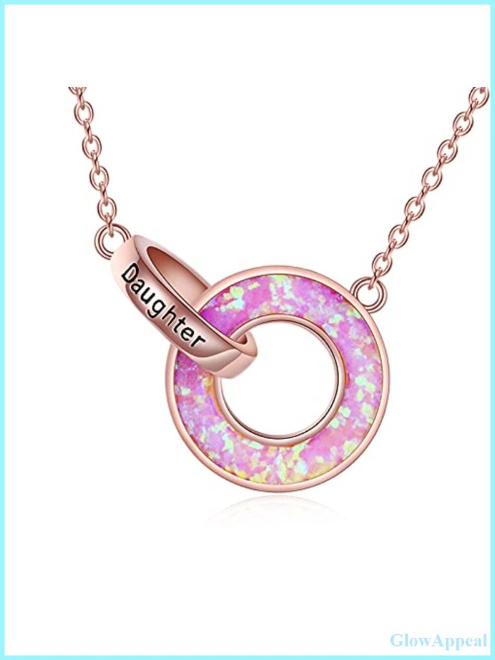 925 Sterling Silver Opal Pendant Necklace Lobster Clasp Jewelry Gift for Mom